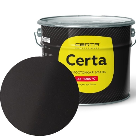 Термостойкая эмаль CERTA черный 800 °C 10 кг
